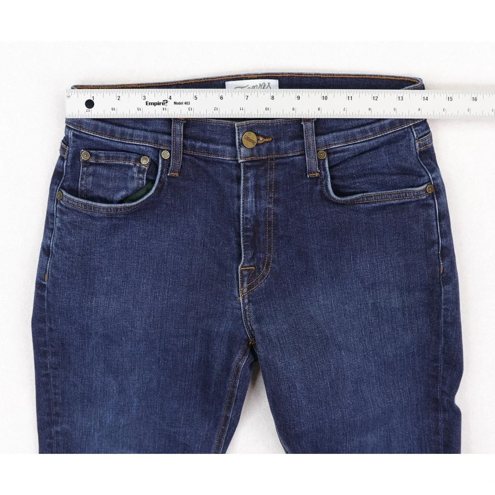 Tecovas Jeans Mens 29x31 Dark Blue Slim Tapered Stretch Denim 5 Pocket Made USA